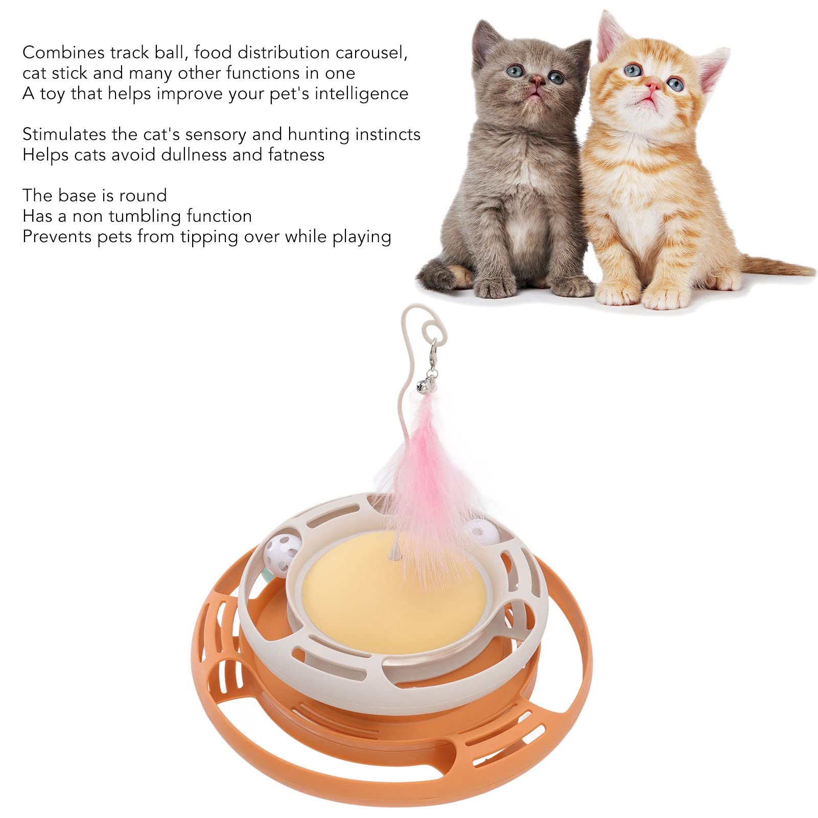 Brinquedo Para Gatos Toca-Discos 4 Níveis - Torre Interativa Com Bolas Coloridas