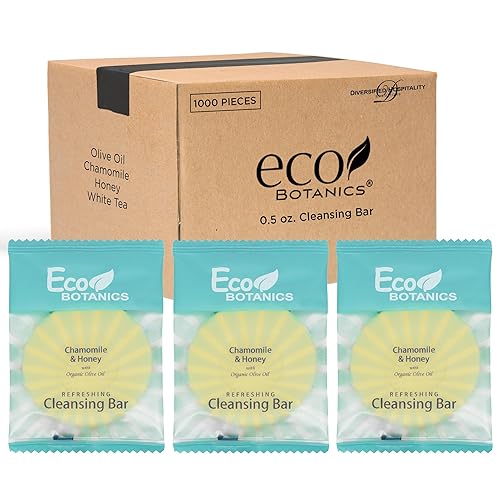 Eco Botanics Travel-Size - Jabón de barra de limpieza de hotel 5 onzas caja de 1000