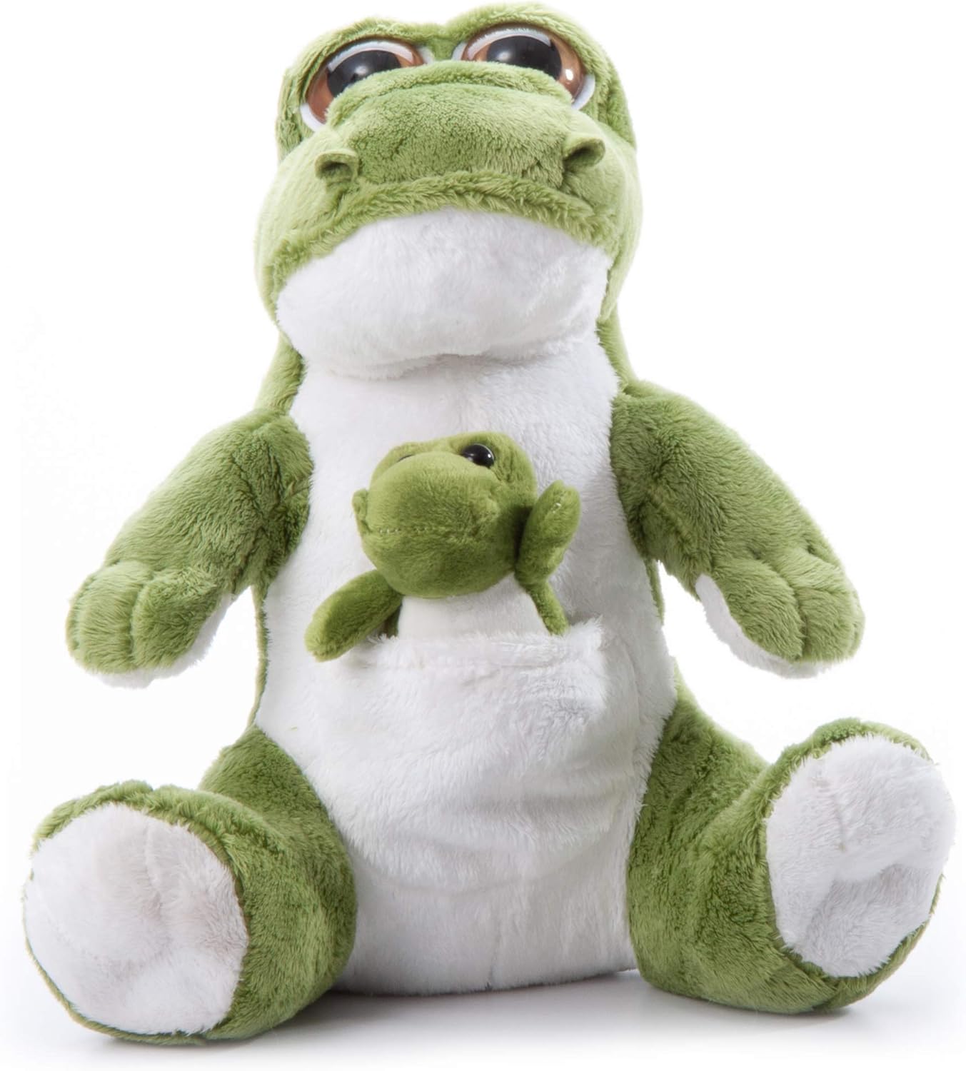 The Petting Zoo Mom and Baby Alligator Stuffed Animal, Gifts for Kids, Pocketz Zoo Animals, Alligator Plush Toy 10 inches