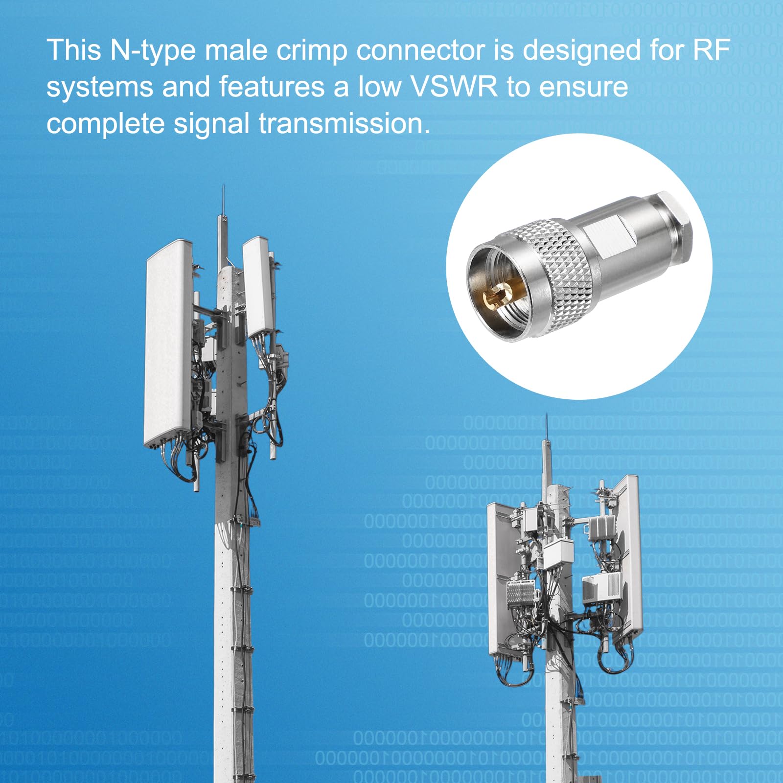 MECCANIXITY 10 connettori UHF maschio a morsetto, 6 mm, PL259, adattatore coassiale RF per cavo coassiale RG58 RG141 RG142 RG303 RG400 LMR195 LMR200