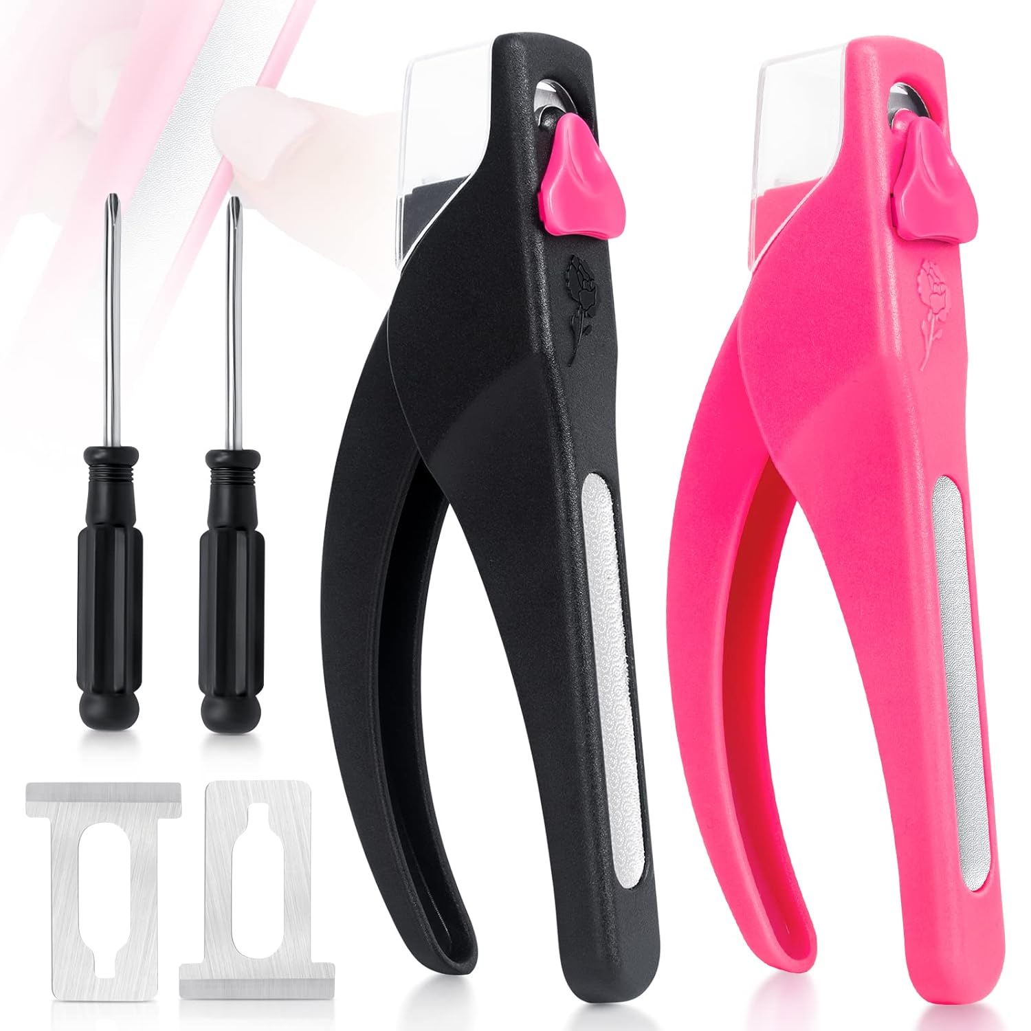 2 Pack Acrylic Nail Clippers, Funfe Adjustable Nail