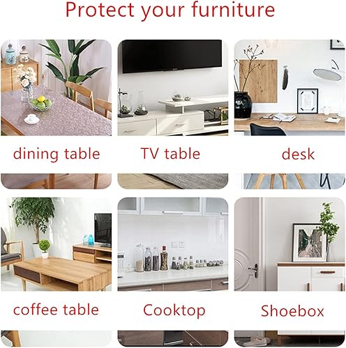 Miniatura 5 de Lxcisy Protector de escritorio transparente de PVC, cubierta de plástico de 10.059 in de grosor, impermeable, resistente al aceite, mantel