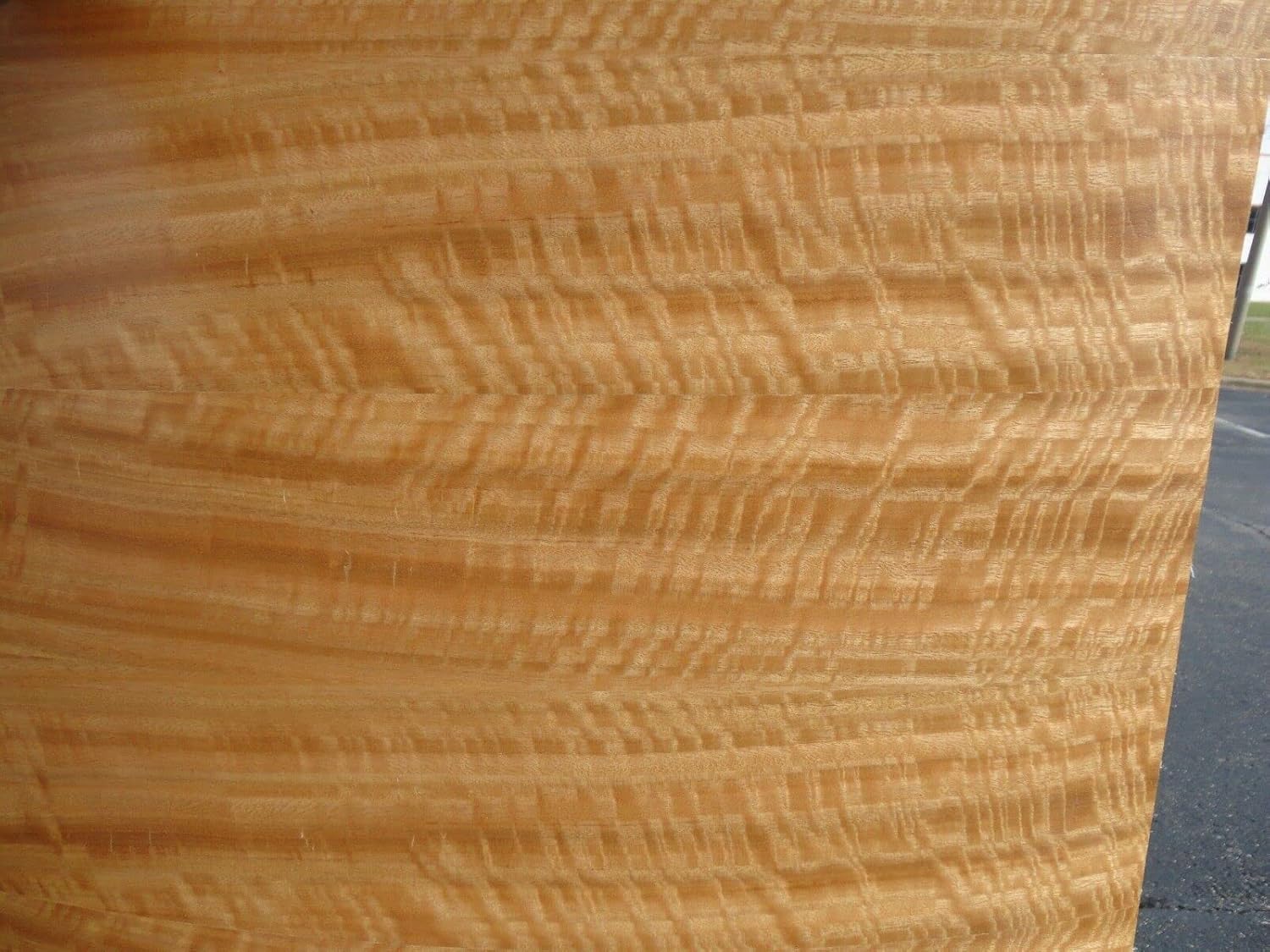 Prefinished Anigre Figured Mottled Wood Veneer 24" x 24" on Cloth Backer 1/40"