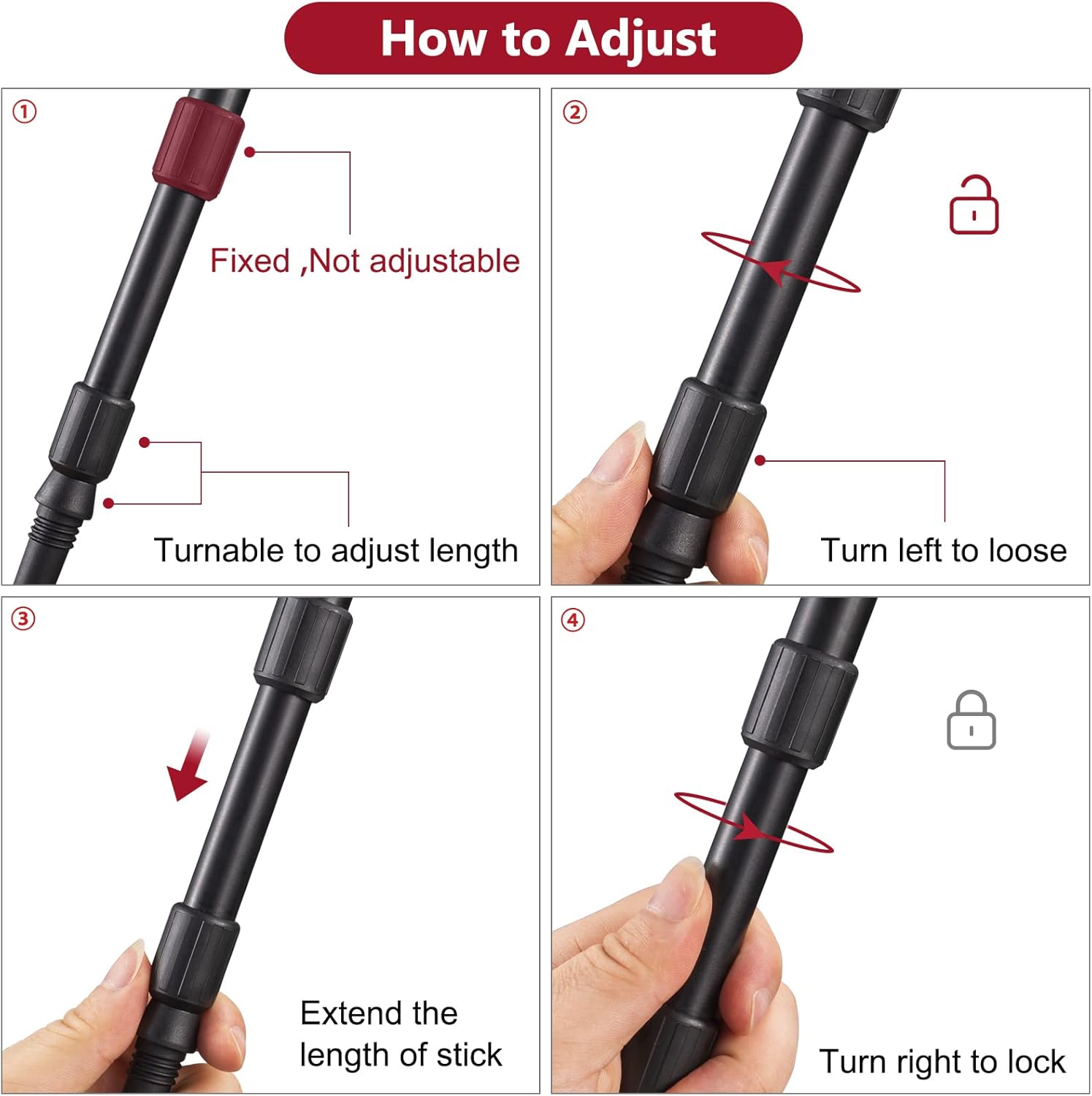 Hunting Bipod, Shooting Tripod, Adjustable Shooting Bipod with 360° V Yoke Rest, Twist Lock, Lightweight Aluminum Frame, High Density Foam Handle and Spike Feet