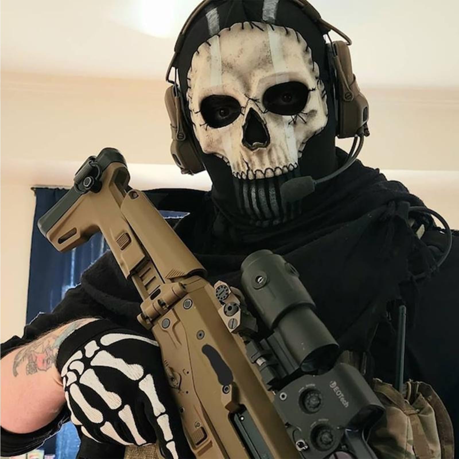 Ghost Mask, Ghost Mask, Skull Masks, Scary Ghost Face Mask for Halloween Cosplay Video Game Events and Horror Themed Parties - Image 3