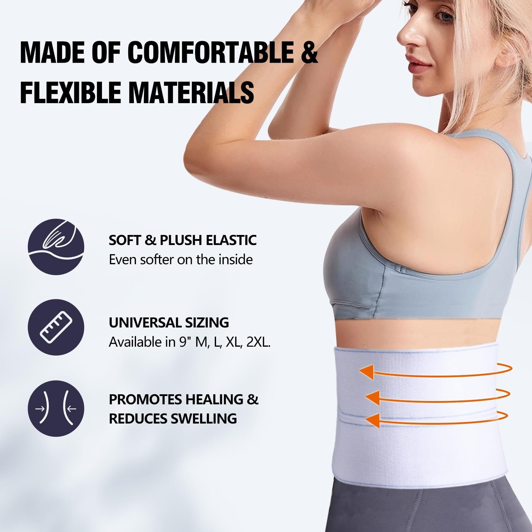 Ceinture Dorsale Ceinture De Maintien Élastique for La Taille Sport Correcteur Posture(White1,Large)
