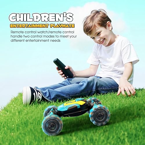 Miniatura 5 de Bubbacare Juguete de auto de acrobacias RC con detección de gestos para niños de 6 a 8 a 12 años, auto de control remoto controlado a mano de 2.4