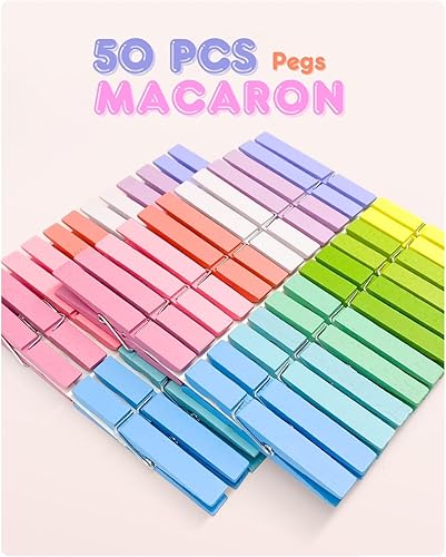 Vista 118 de Alfileres de ropa de madera para manualidades, pinzas de cierre de agarre fuerte, clips de ropa de madera de abedul, pinzas de ropa para colgar