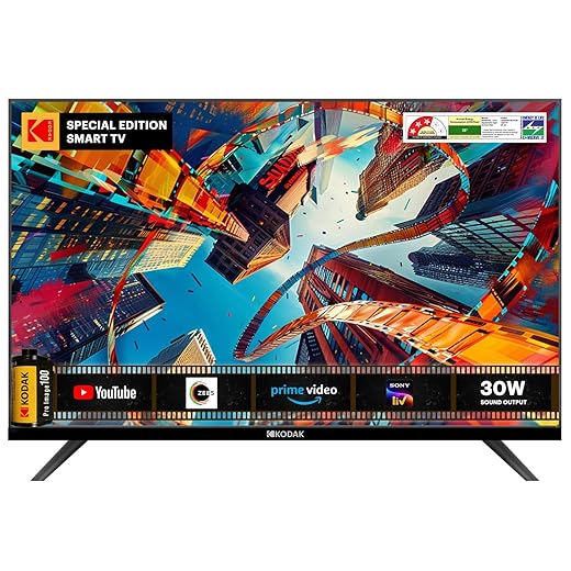 KODAK 80 cm (32 inches) Special Edition Series HD Ready Smart LED TV 32SE5001BL (Black)