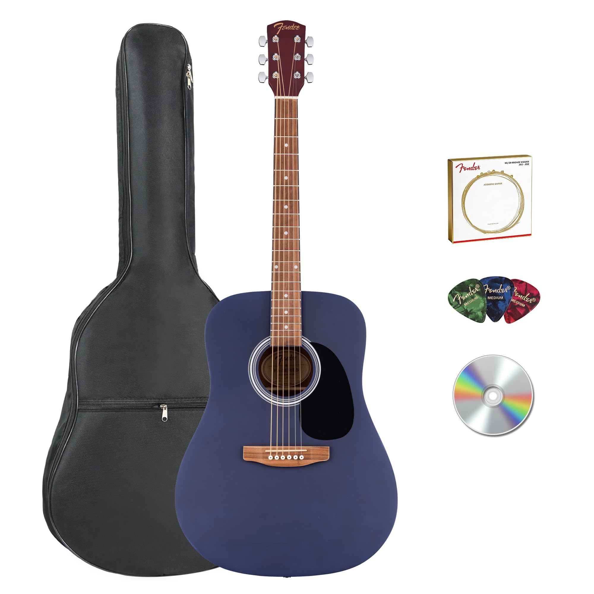 Amazon.com: Fender FA Series Dreadnought Acoustic Guitar - Saphire