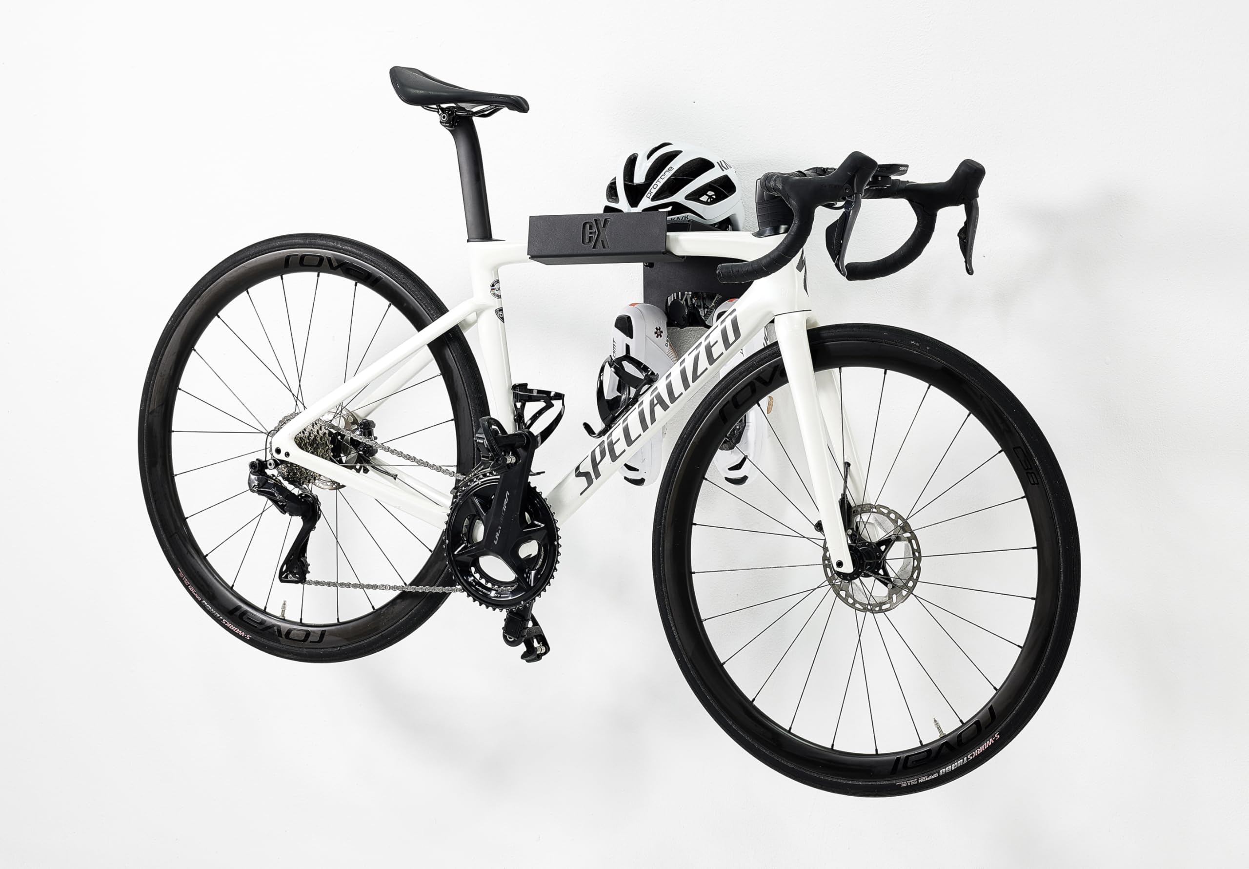 Bike Wall Mount Rack with Gear Hooks – Horizontal Bike Rack shelf- Bicycle Storage Hanger for Garage or Indoor Use - Bike Storage Wall Mount System