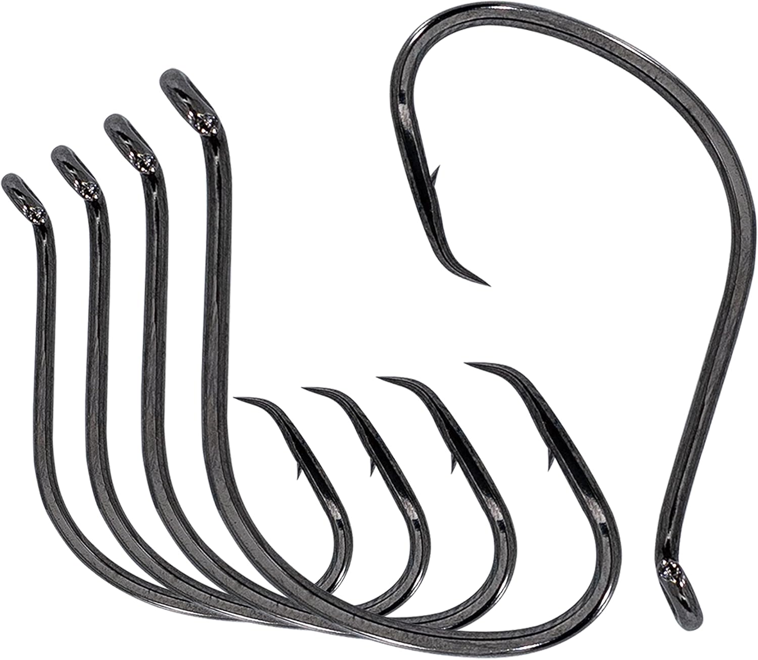 BLUEWING Bent Eye Offset Wide Gap Circle Hooks 10pcs