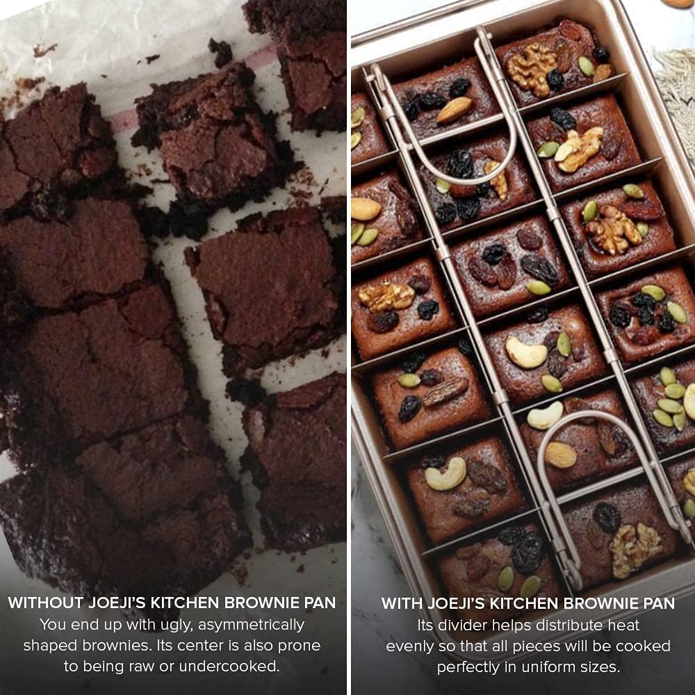 Brownie Tin with Dividers 18 Slot Non-Stick Carbon Steel