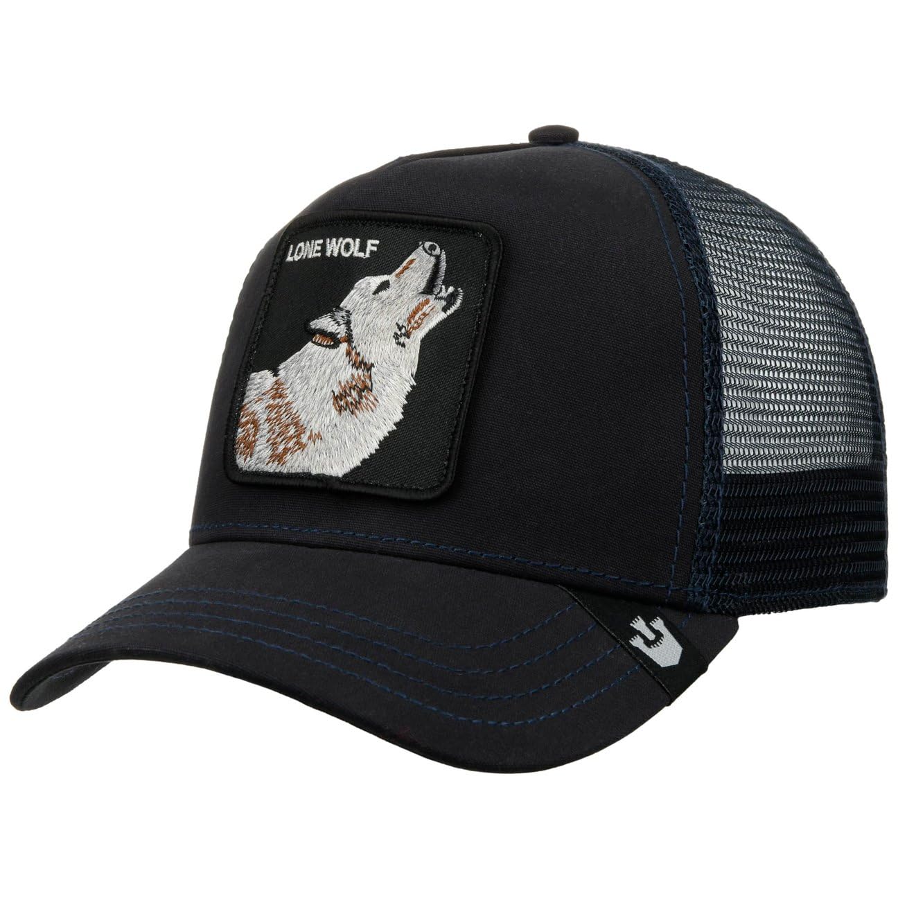 Goorin Bros. Trucker Cap Lone Wolf Edge Dark Blue, Size: One Size