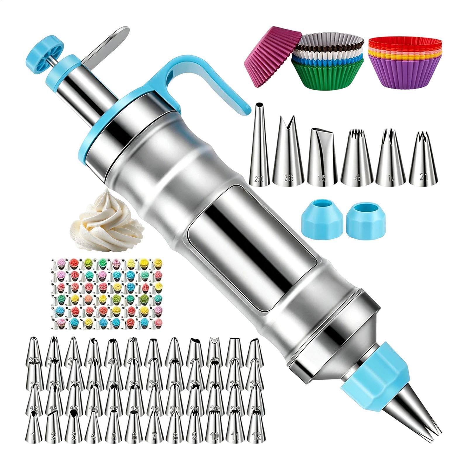 Kit Manga Pastelera para Glaseado Dispensador de Relleno Crema para | Herramienta Dispensadora de Crema para Postres, Tartas, Galletas, Chocolate, , Cumpleaños y Días Festivos