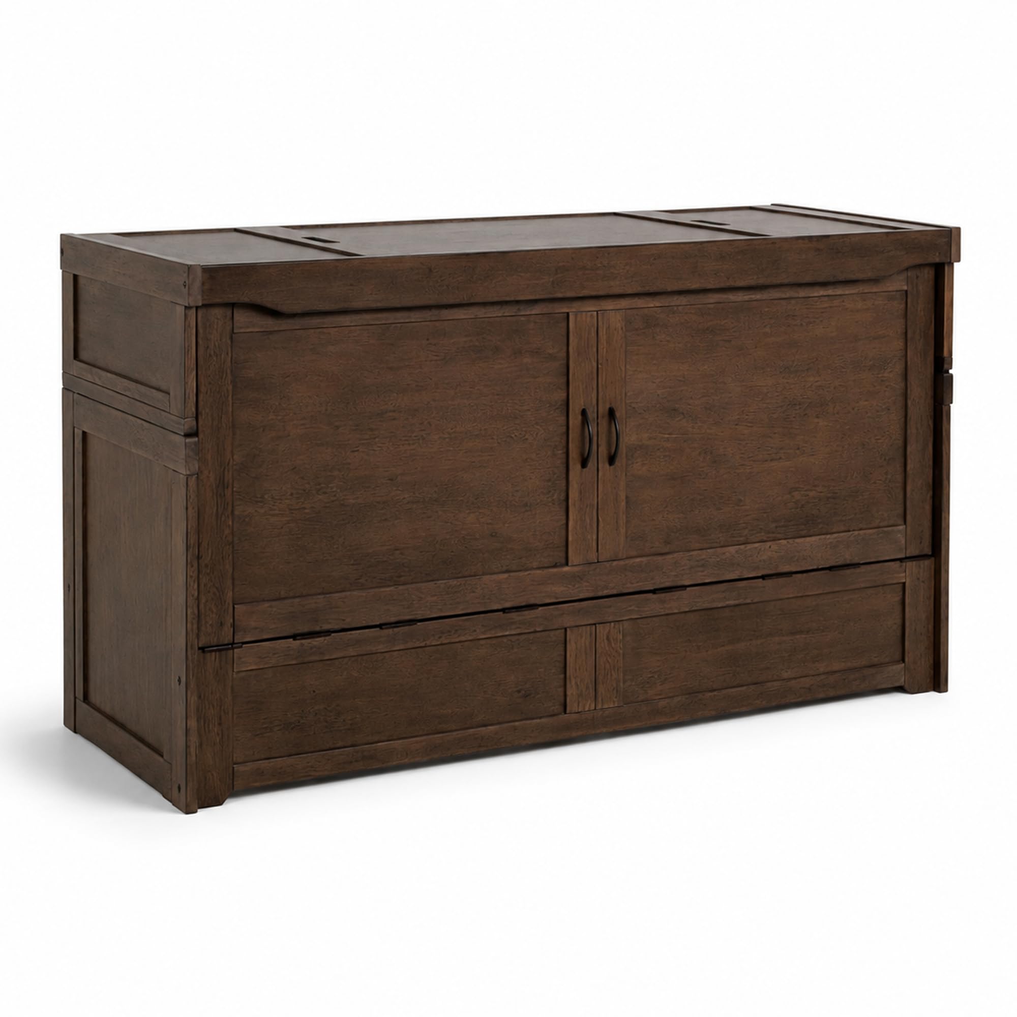 NIGHT & DAY Furniture Murphy Cube Cabinet Bed (Normandy Brown)