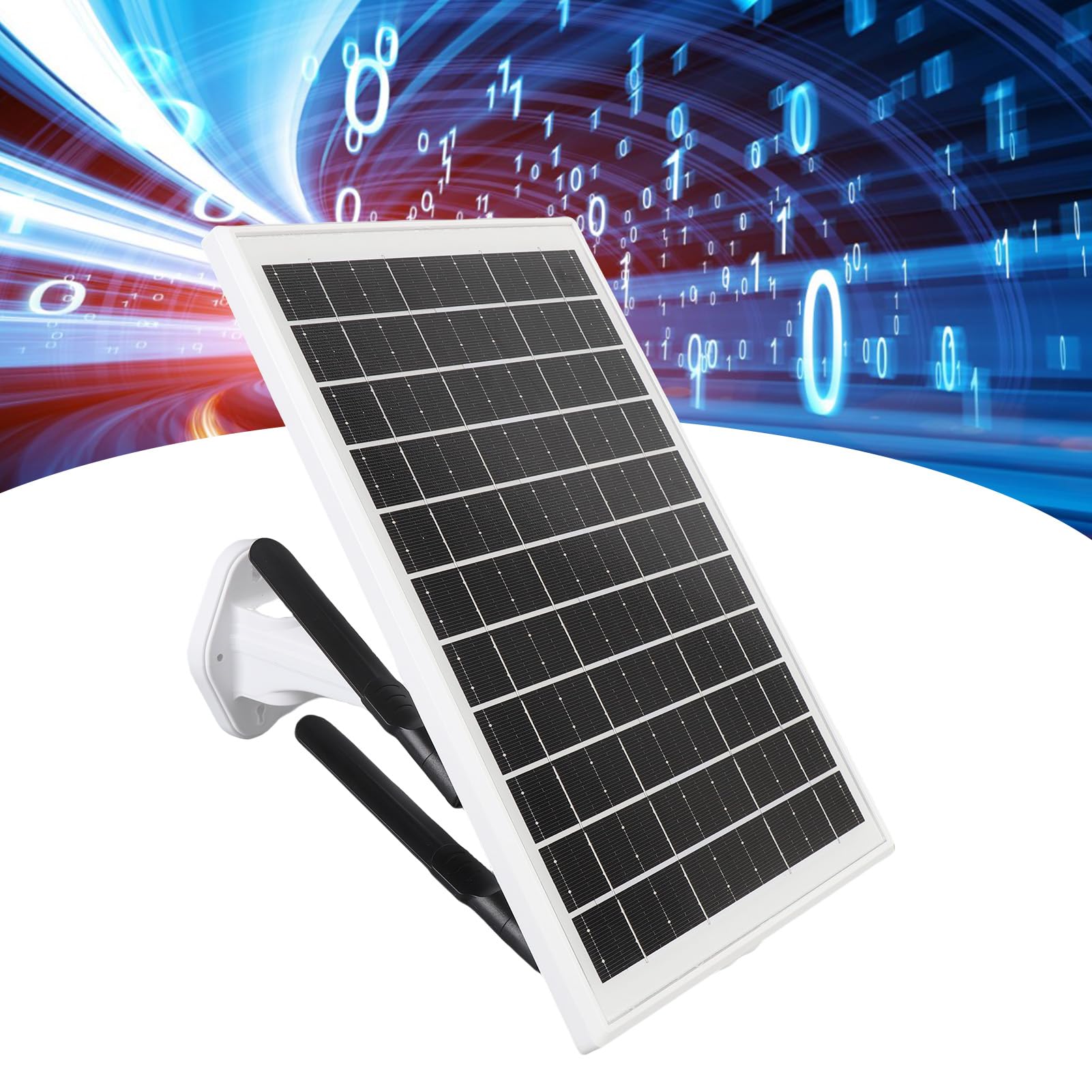 Routeur Solaire 4G D'extérieur avec Emplacement pour Carte SIM, Point D'accès Wi-FI 4G LTE sans Fil 300 Mbit/s 2,4 GHz, Panneau Solaire 15 W, Batterie 25 600 MAh