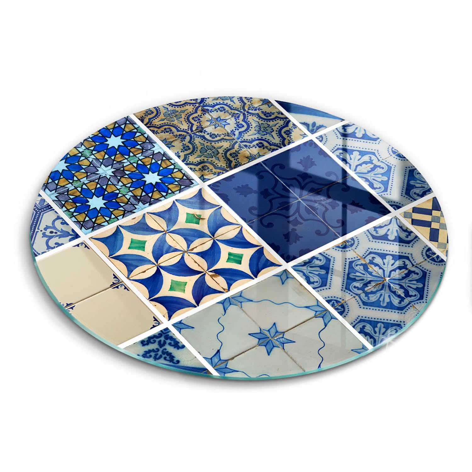 Planche à découper induction Wallfluent 30cm avec décor carreaux