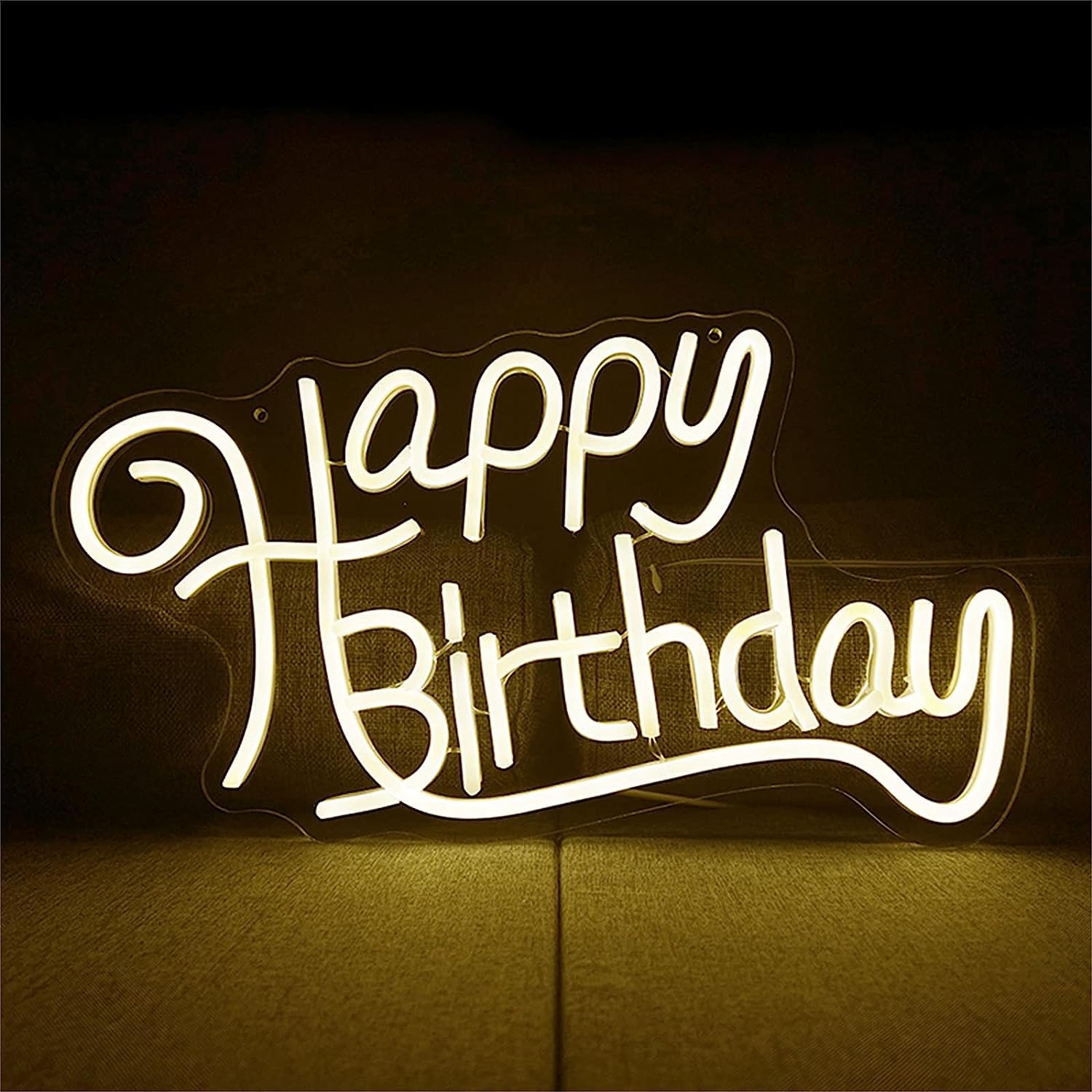 JSY Happy Birthday Konfigurowalny neon LED do dekoracji pokoju na przyjęcie urodzinowe Neon świetlny - znak