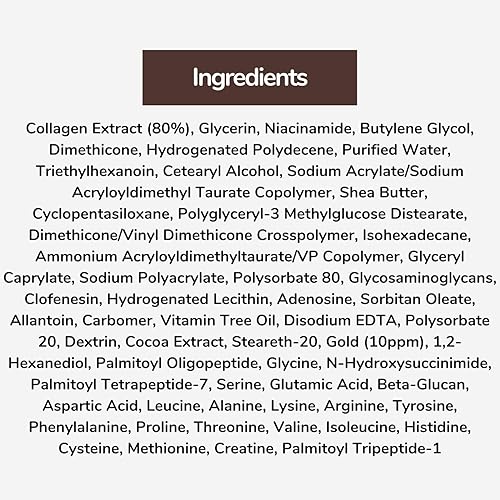 Miniatura 8 de Crema de ojos 80% colágeno con péptidos dorados – Filtrado de secreción de caracol + Matrixyl 3000 + Haloxyl para arrugas, ojeras, crema hidratante