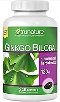 Vista 1 de Vitamin Supplement Ginkgo Biloba, 120mg Standardized Herbal Extract, 340 Softgels