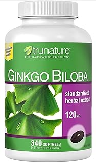 Vitamin Supplement Ginkgo Biloba, 120mg Standardized Herbal Extract, 340 Softgels