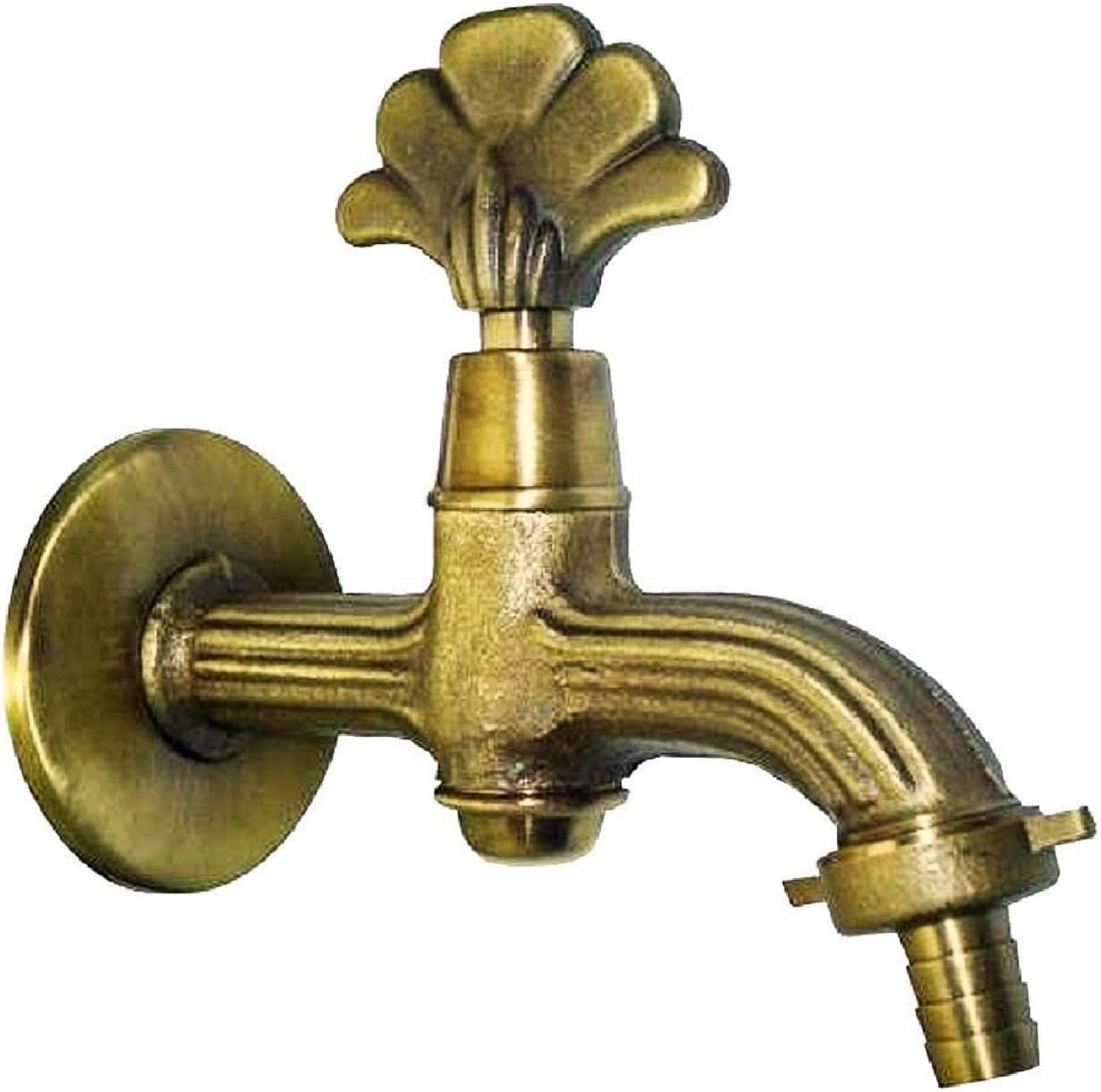 Solid Brass Faucet Tap for Garden & Garden Hose Valve - Retro/ALLOTMENTS/1/2 Inch Connection for easy to assemble