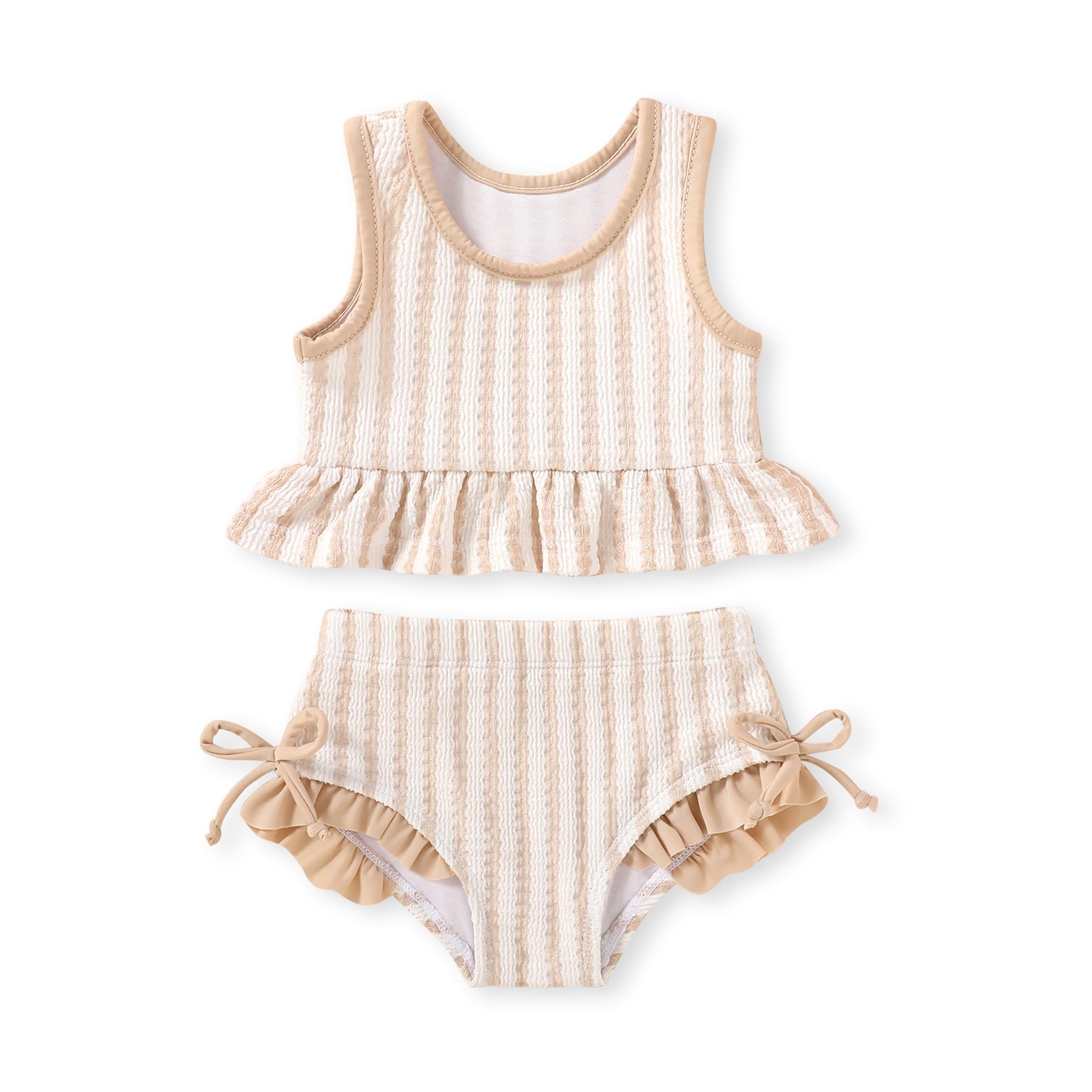 HAPPYMA Baby Swimsuit Toddler Girl Bathing Suit Stripe Bikini