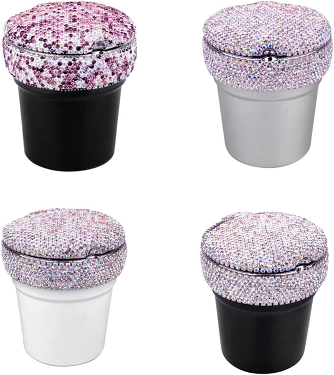 Ashtray Portable Car Ashtray With Led Light Crystal Car Ash Tray Ashtray Storage Cup Holder For Car Accessories Outdoor Travel, Home Use Ashtrays (Color : Style 4) (Style 4)