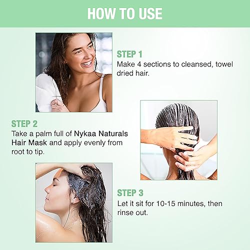 Miniatura 4 de Nykaa Naturals Mascarilla capilar, amla y hojas de curry, 6.76 onzas, promueve el crecimiento, combate la pérdida de cabello, seguro para el cabello