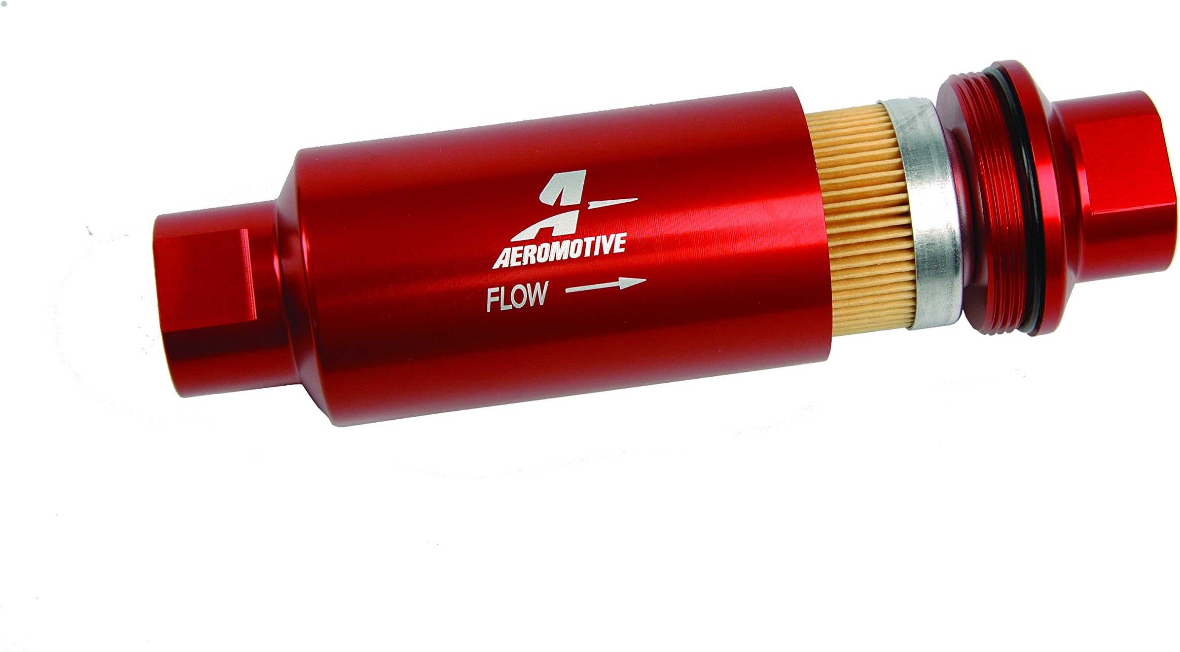 Aeromotive 12301 Inline Fuel Filter Element, 10-Micron Rating, Cellulose Media, AN-10 Ports