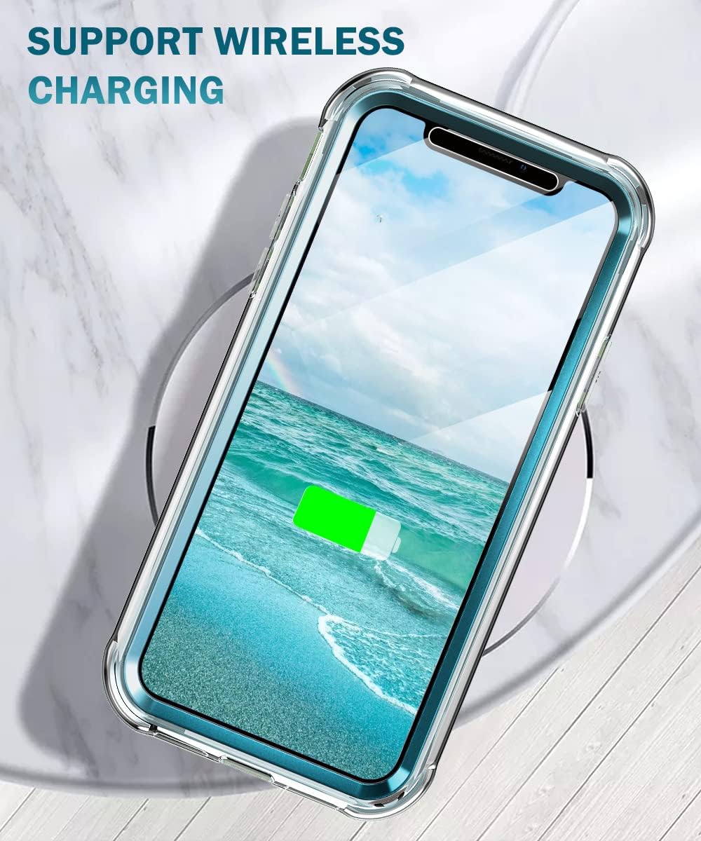 Compatible for iPhone 12/iPhone 12 Pro Case Built with Screen Protector, Lightweight and Stylish Full Body Shockproof Protective Rugged TPU Case for Apple iPhone 12 6.1inch
