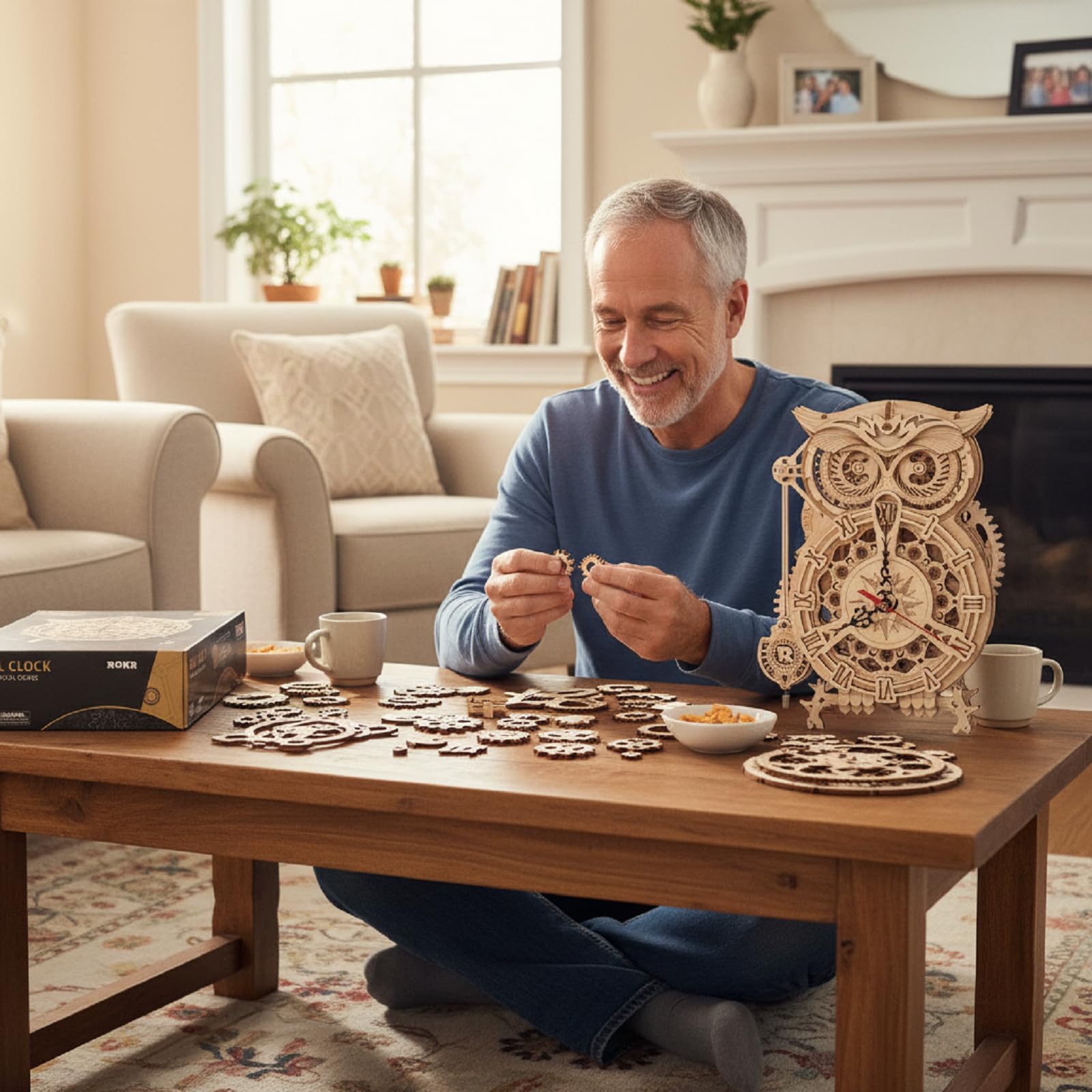 Amazon.com: ROKR 3D Wooden Puzzle for Adults Owl Clock Model Kit