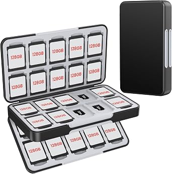 HEIYING SD Card Holder with 80 Precise Slots for SDXC SDHC Micro SD Cards
