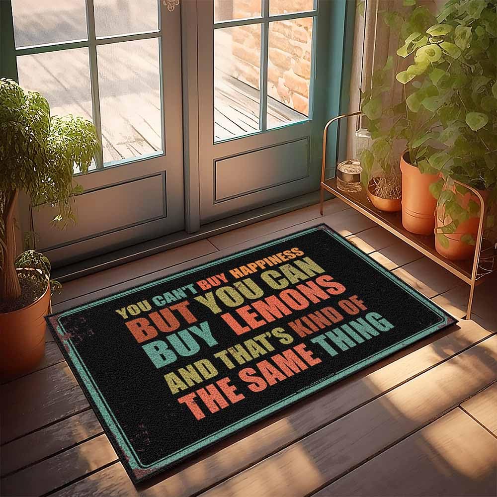 Grand paillasson extérieur humour jaune tapis de salle de bain