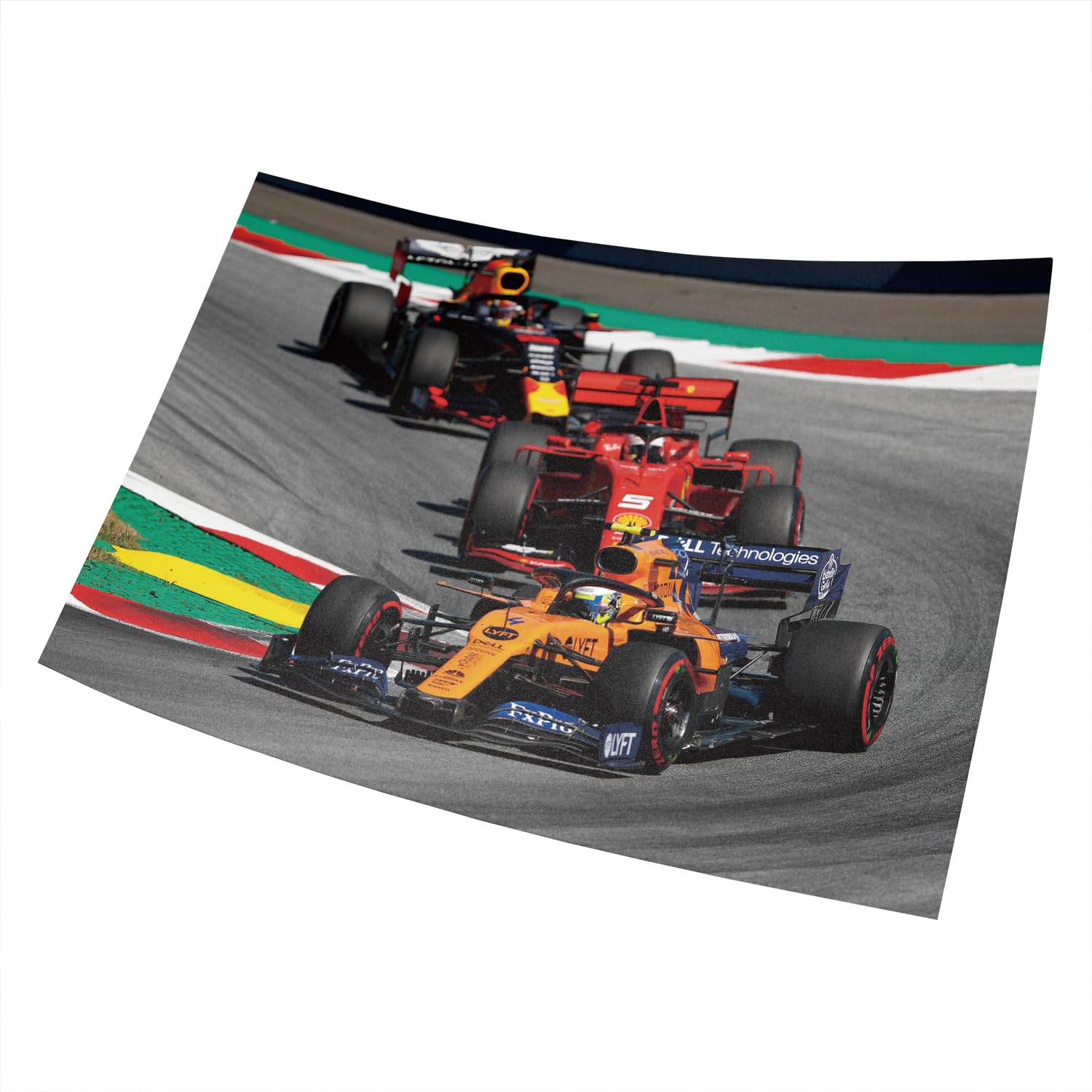 POSTER LANDO NORRIS MCLAREN MCL34 SEBASTIAN VETTEL RED BULL RING AUSTRIAN GRAND PRIX F1 Poster print Size 12 x 18 Inches (30 cm x 46 cm) (300mm x 460mm)