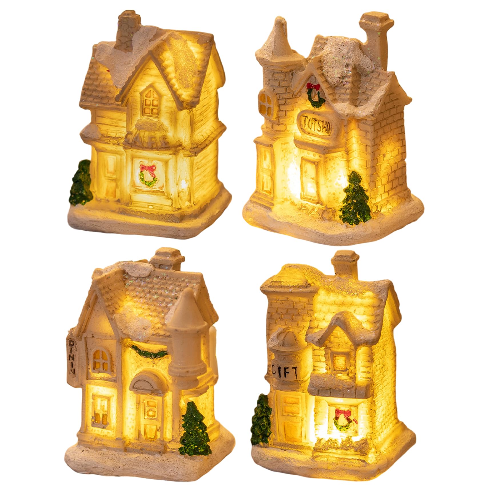 Décoration de Noël sans fil et sans surchauffe avec ces maisons LED de table
