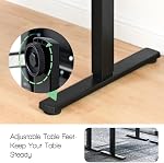 soges 63in Electric Standing Desk Ergonomic Height Adjustable Computer Desk Sit Stand Desk Home Office Desks Standing Desk, Vintage Brown,10NBZYELT-160TNA