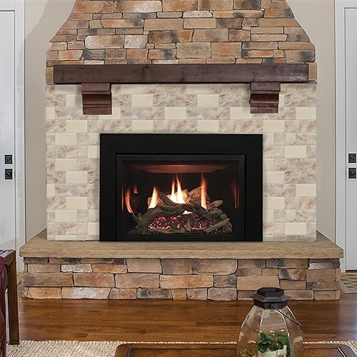 Miniatura 3 de STICKGOO Azulejos de metro de 10 hojas para despegar y pegar, aspecto de mármol marrón para pegar en azulejos de cocina (diseño más grueso)