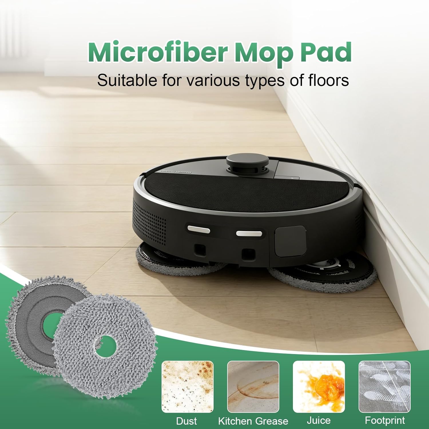 27 Pack Replacement Accessories for iRobot Roomba Plus 405 Combo/505 Combo/507 Combo Robot Vacuum Cleaner, 2 Main Brushes 6 Side Brushes 6 HEPA Filters 6 Mop Pads 6 Dust Bags 1 Cleaning Brush