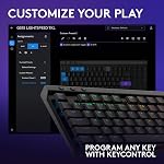 Logitech G515 Lightspeed TKL Low Profile Wireless Gaming Keyboard, LIGHTSYNC RGB, Thin Tenkeyless Design, PBT Keycaps, Tactile (Brown) Mechanical Switches - Black