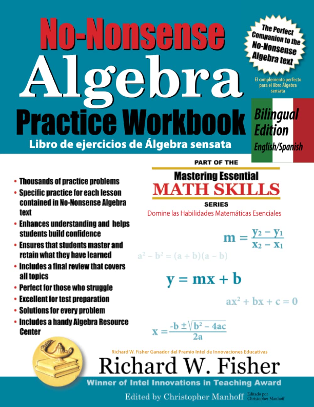 No-Nonsense Algebra Practice Workbook: Bilingual Edition, English-Spanish (Stepping Stones to Proficiency in Algebra - Bilingual English/Spanish) (Spanish Edition)      Bilingual Edition