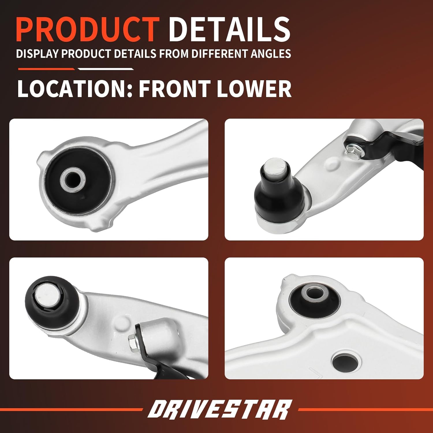 DRIVESTAR Front Lower Control Arm Assembly RK622059 RK622054 2PCS, for Nissan Maxima 2009 2010 2011 2012 2013 2014