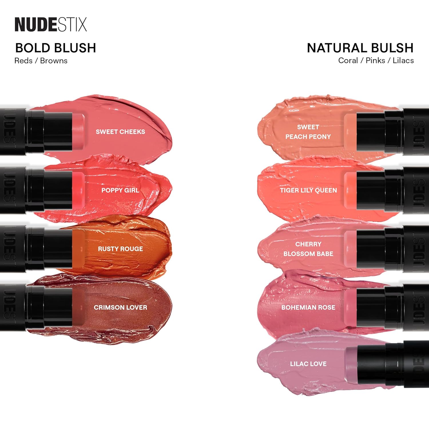 Nudestix Nudies Bloom All Over Dewy Color – 3-in-1 Cream Blush Stick for Cheeks, Eyes & Lips with Built-In Brush | Sheer, Glossy Finish | Vegan, Long-Wear, Multi-Use Makeup - Image 9