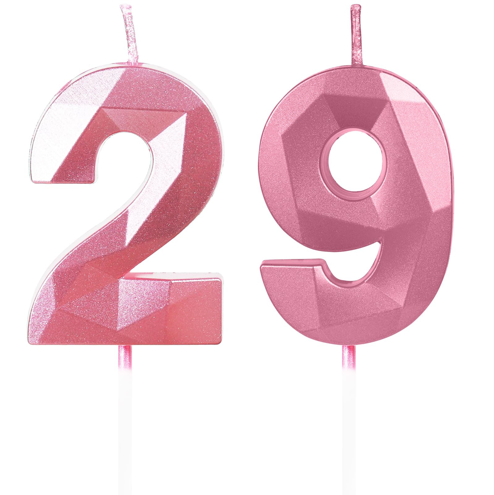 Yiran 50th Birthday Candles, Gold Number 50 Happy Birthday Candles, Cake Topper Decorations for Birthday Party, Wedding Anniversary Celebration Supply — view 52