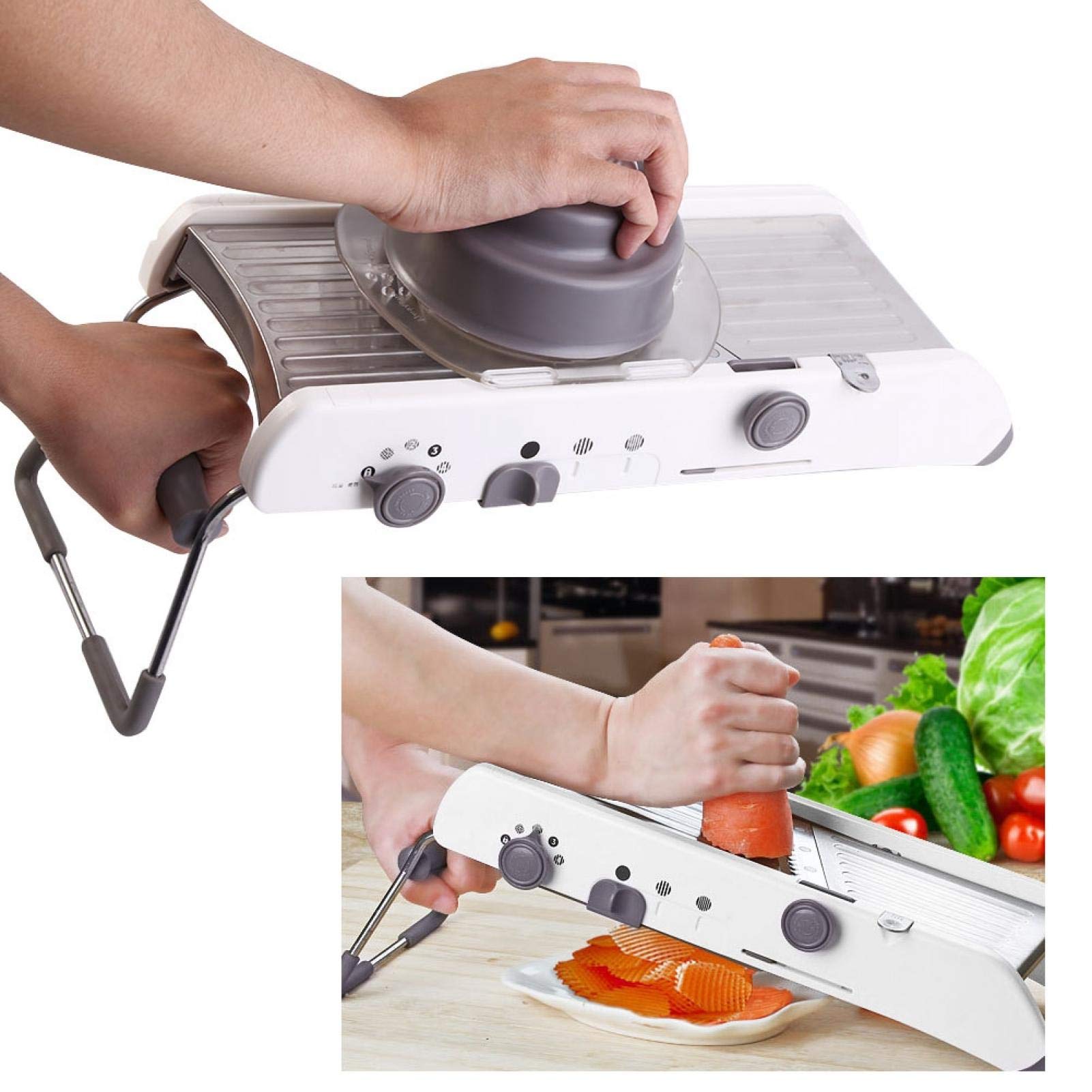 Rebanadora de mandolina rebanadora de verduras ajustable multifunción rebanadora de verduras profesional herramienta de cortadora de alimentos de cocina