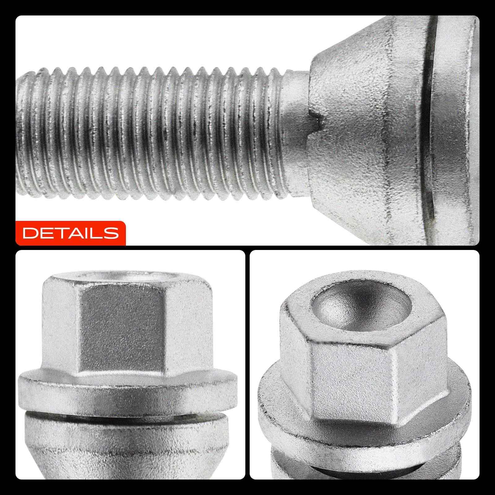 Frankberg 20x Perno de rueda Tornillo de rueda Compatible con S60 I 384 II 134 S80 I 184 TS XY S80 II 124 V60 I 155 157 225 227 1998-Hoy 31423735