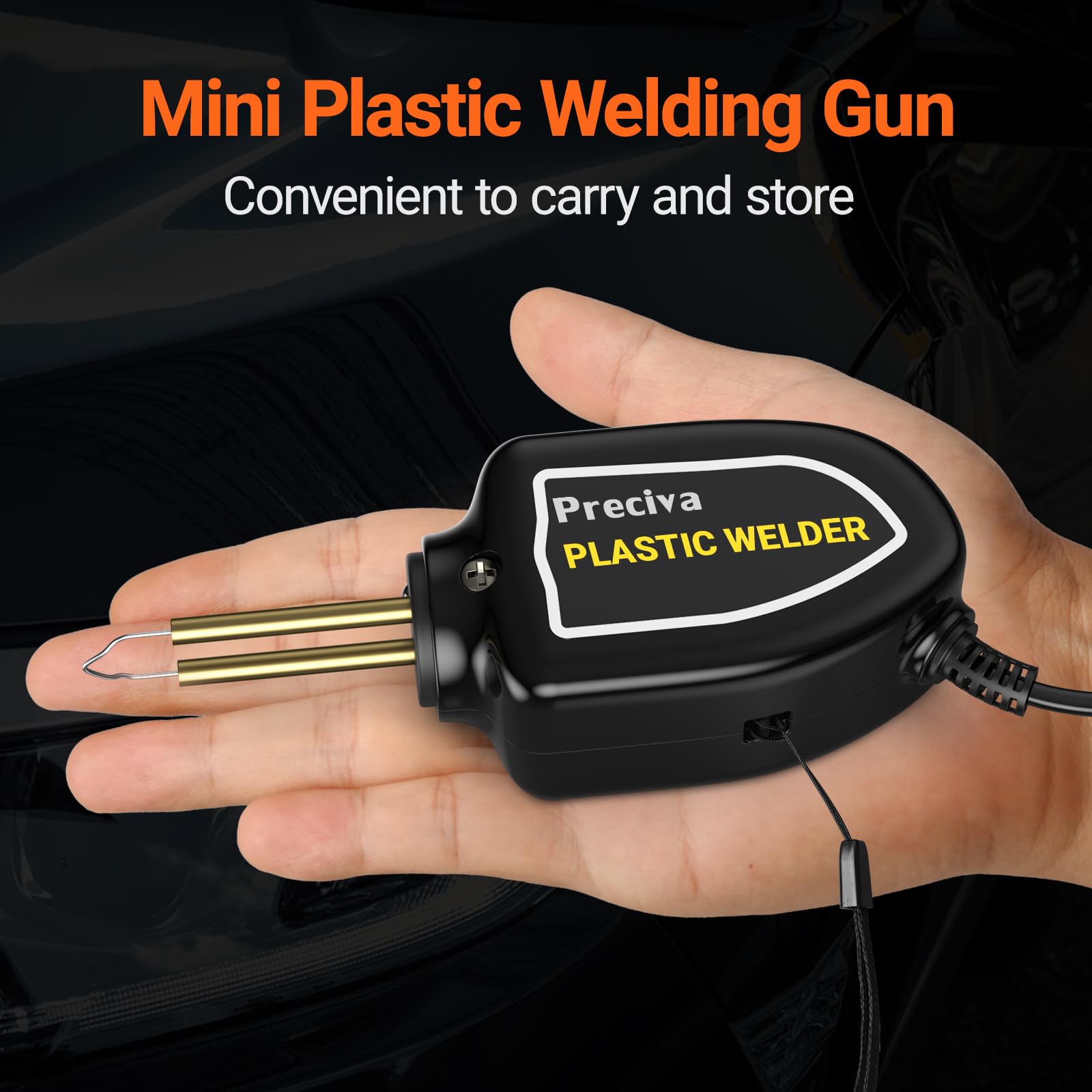 Kit de Reparación de Plástico 50W,Preciva Herramienta de Soldadura de Plástico para Reparar Parachoques de Coche con 600 Grapas,Soldador de Plástico Profesional