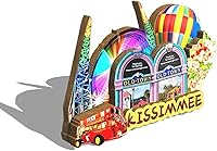 Vista 2 de Imán de Kissimmee para nevera de madera 3D, monumentos de viaje, coleccionables, recuerdos, decoración hecha a mano