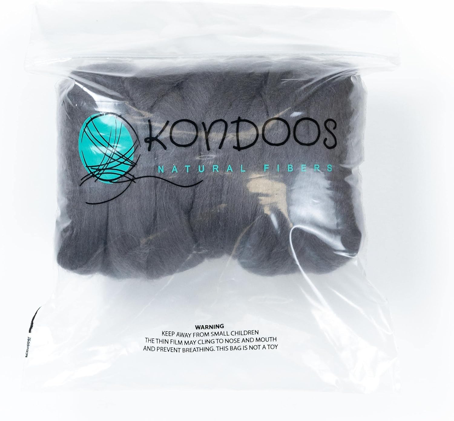 カラーナチュラルウールロービング、8オンス ニードルフェルト、ウェットフェルト、手工芸、紡績に最適なウール(グラファイト)